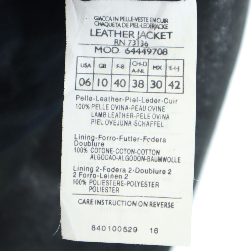 MAX&CO マックスアンドコー レザージャケット 42 チャコールグレー レディース