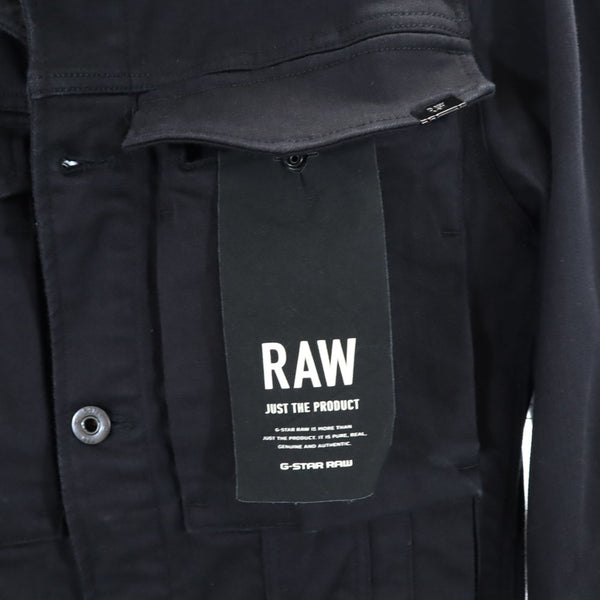 ジースターロゥ スリム ジャケット XS ブラック G-STAR RAW トラッカー VODAN 3D SLIM JACKET メンズ