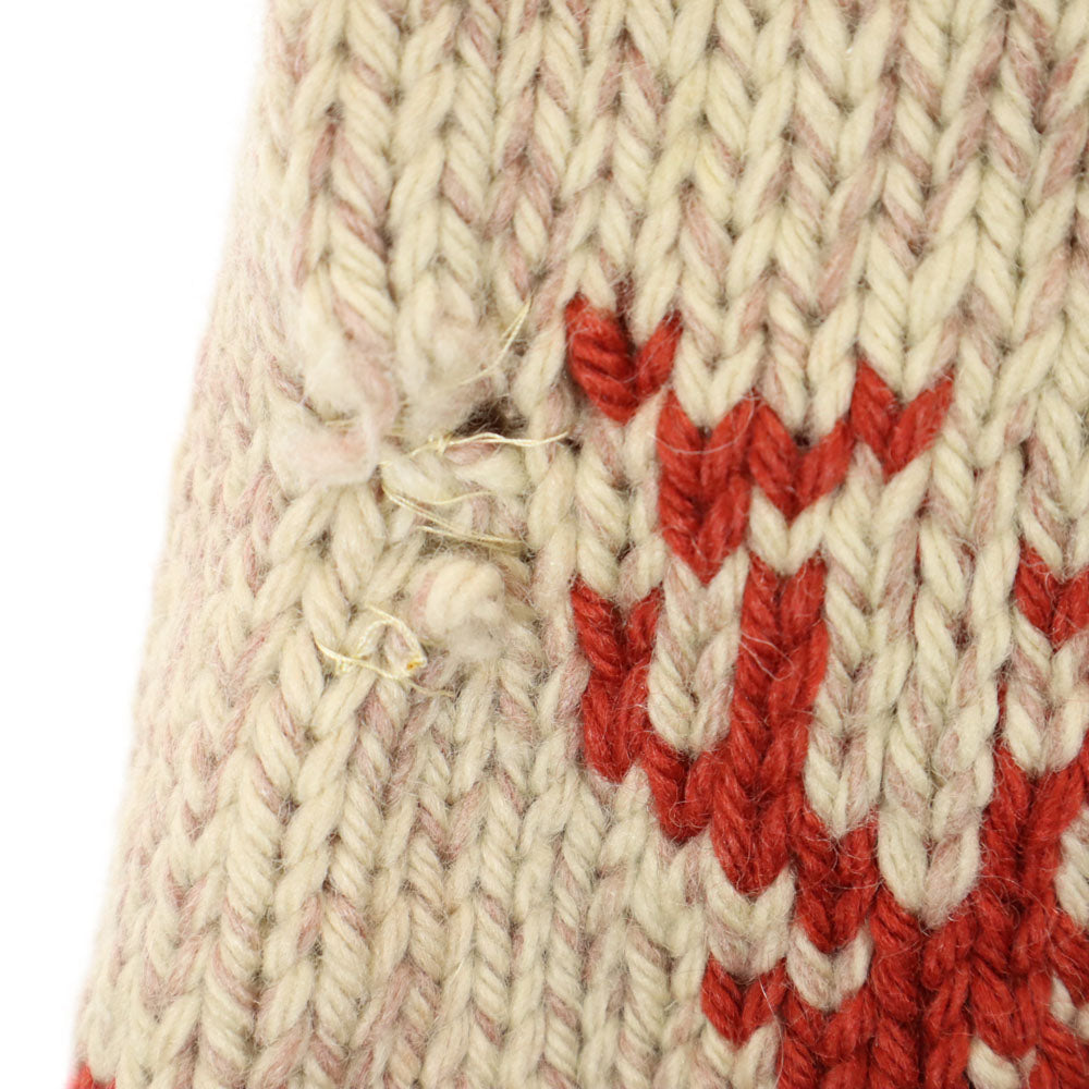 ヴィンテージ 50s 60s ライトニングジップ トナカイ柄 カウチンジャケット ベージュ VINTAGE ニット メンズ