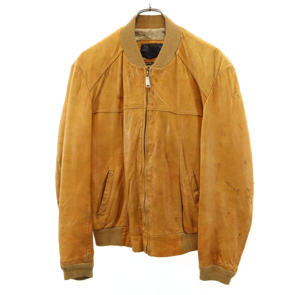 VINTAGE ヴィンテージ 70s デカタロン レザージャケット 44 キャメル ブルゾン IDEALジップ メンズ
