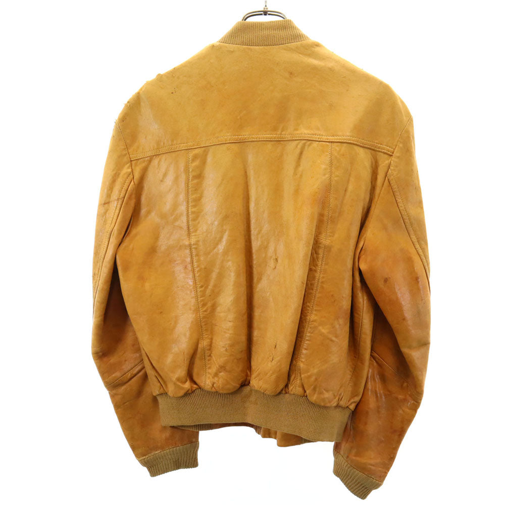 VINTAGE ヴィンテージ 70s デカタロン レザージャケット 44 キャメル ブルゾン IDEALジップ メンズ