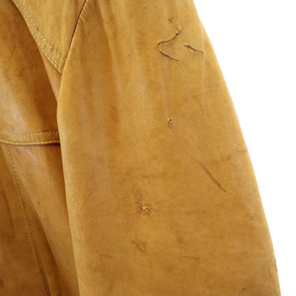 VINTAGE ヴィンテージ 70s デカタロン レザージャケット 44 キャメル ブルゾン IDEALジップ メンズ
