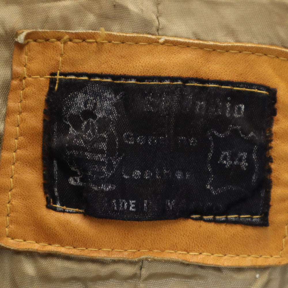 VINTAGE ヴィンテージ 70s デカタロン レザージャケット 44 キャメル ブルゾン IDEALジップ メンズ