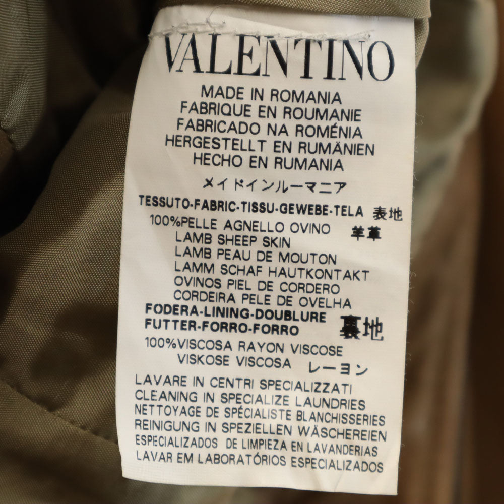 RED VALENTINO レッドヴァレンティノ レザージャケット 38 ベージュブラウン ライダース レディース