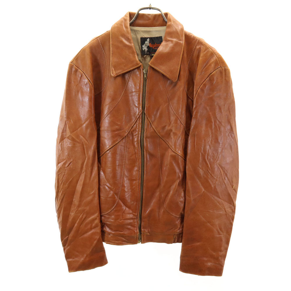 ヴァガボンド 60s 70s ヴィンテージ レザージャケット 42 ブラウン VAGABOND LEATHERS ブルゾン TALONジップ メンズ