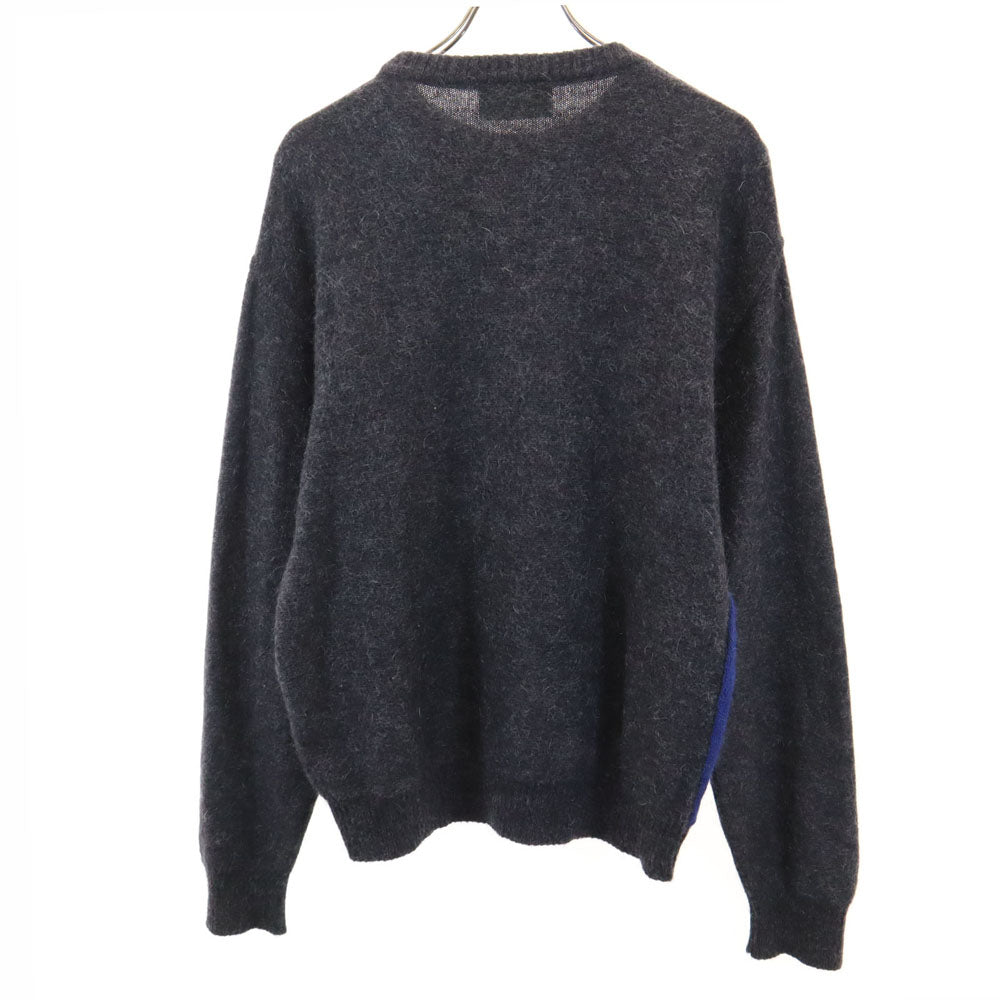 Bizzarro 90s イタリア製 オールド モヘア混 長袖 セーター 48 チャコールグレー ニット メンズ Bizzarro 90s イタリア製 オールド モヘア混 長袖 セーター 48