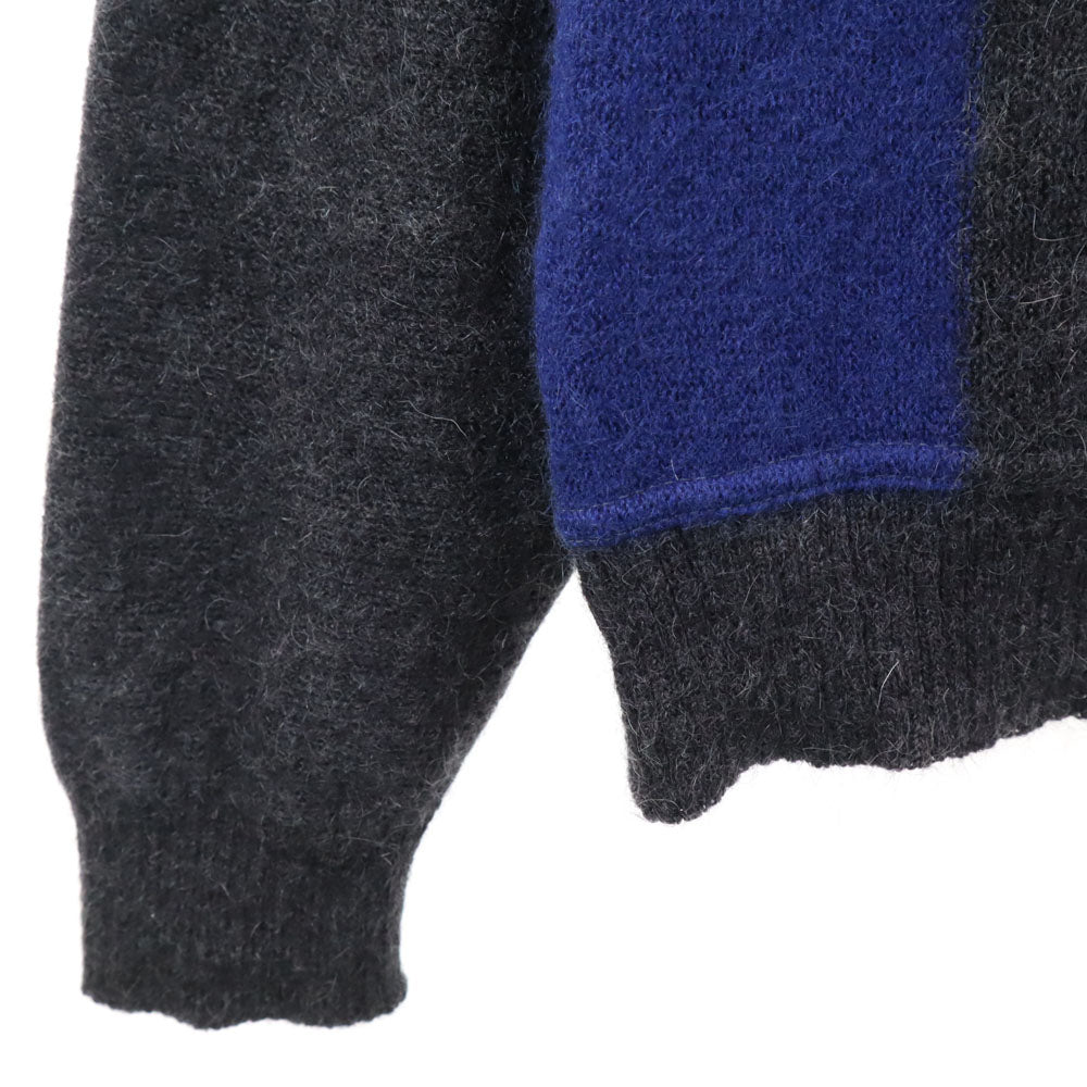 Bizzarro 90s イタリア製 オールド モヘア混 長袖 セーター 48 チャコールグレー ニット メンズ