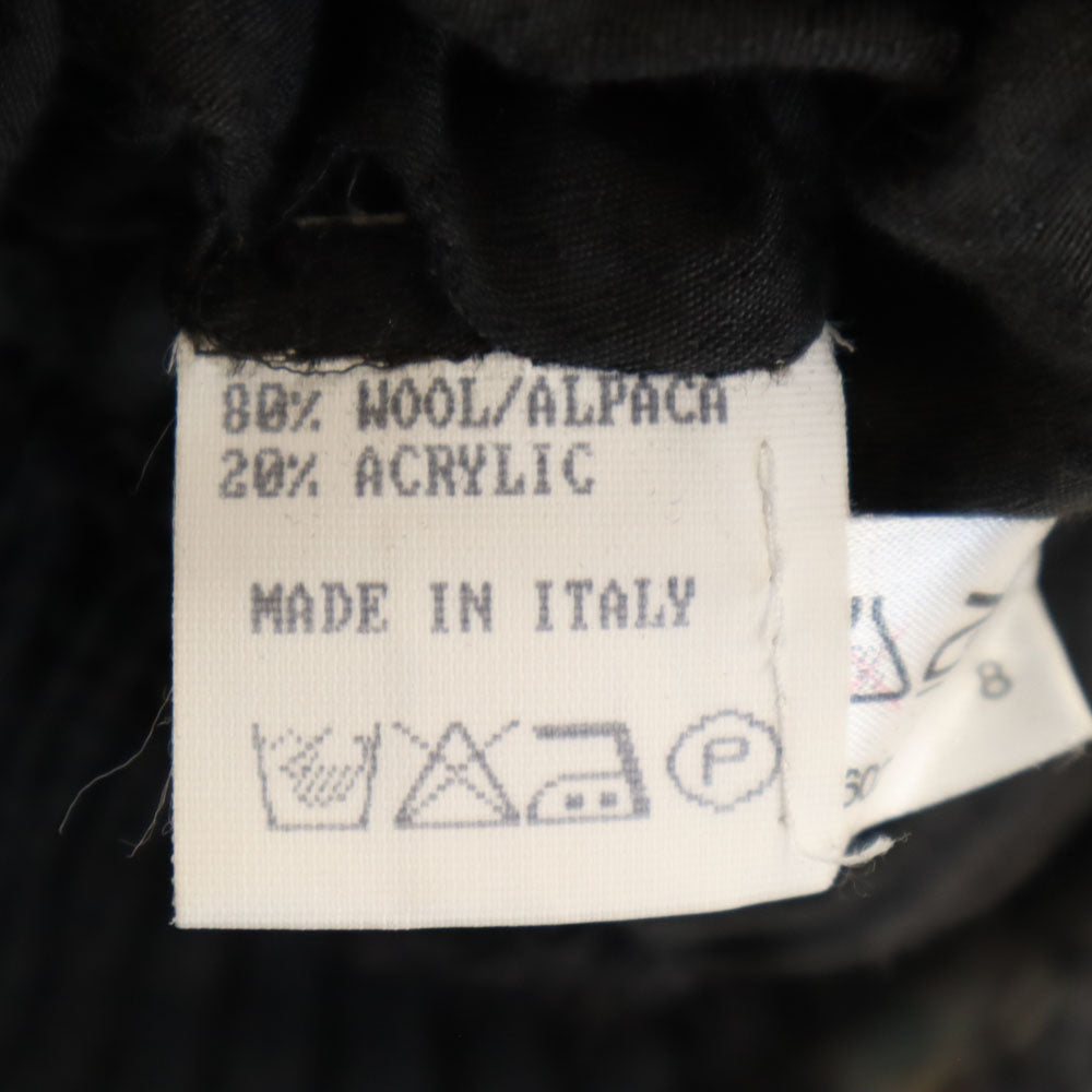 ジバンシイ ジェントルマン 80s 90s イタリア製 アルパカブレンド オールド 総柄 長袖 Vネック ニットカーディガン 46 グレー メンズ