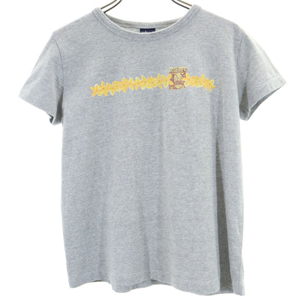 ステューシー 紺タグ オールド 半袖 Tシャツ M グレー STUSSY レディース