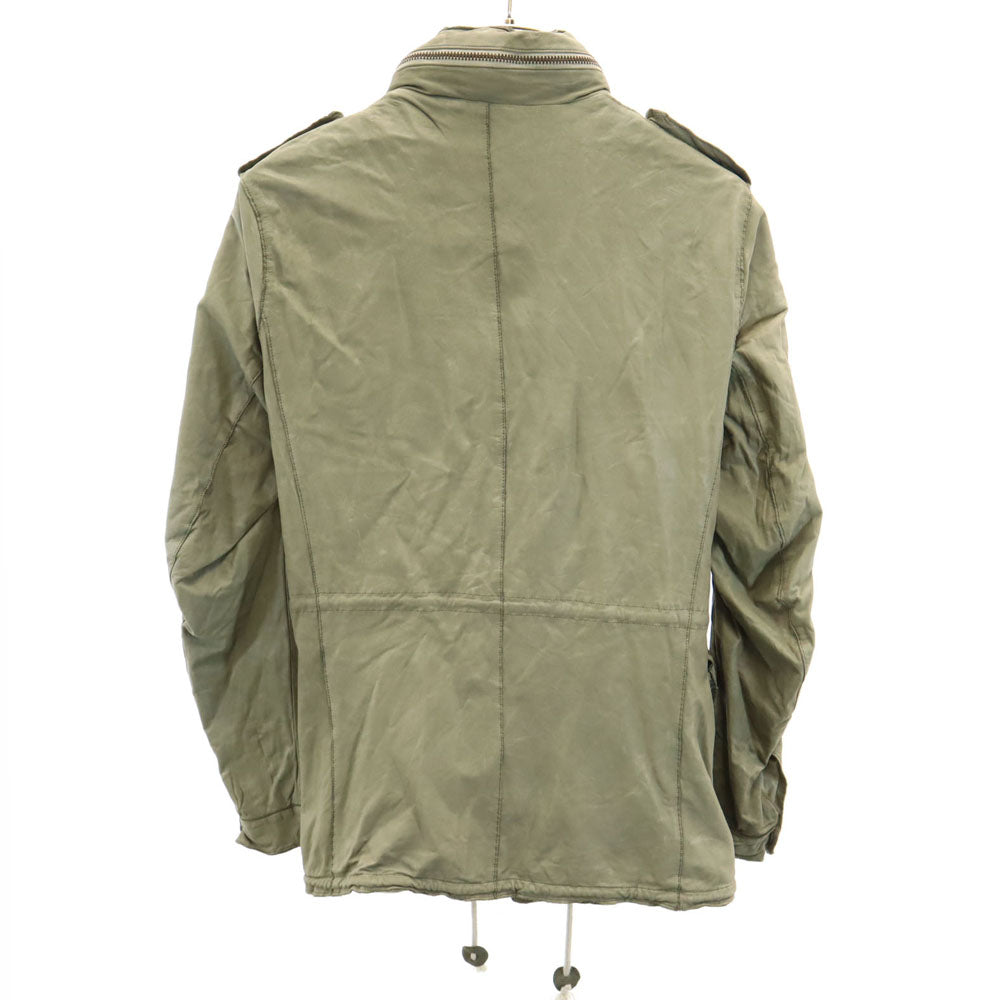 シシ 日本製 牛革 レザージャケット S カーキ Sisii メンズ