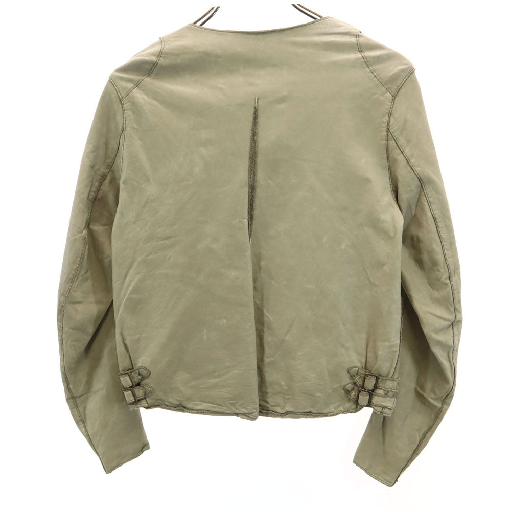 Sisii シシ 日本製 牛革 レザージャケット XS ベージュ レディース