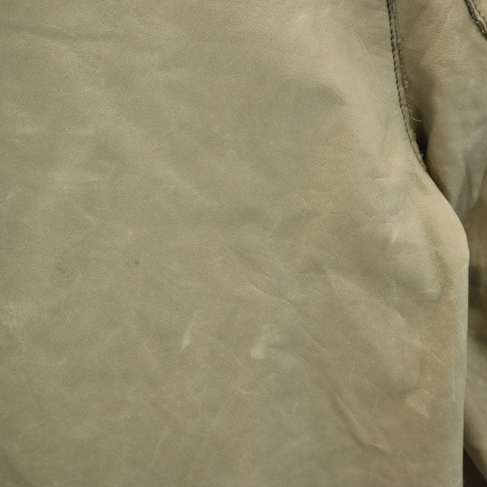 Sisii シシ 日本製 牛革 レザージャケット XS ベージュ レディース