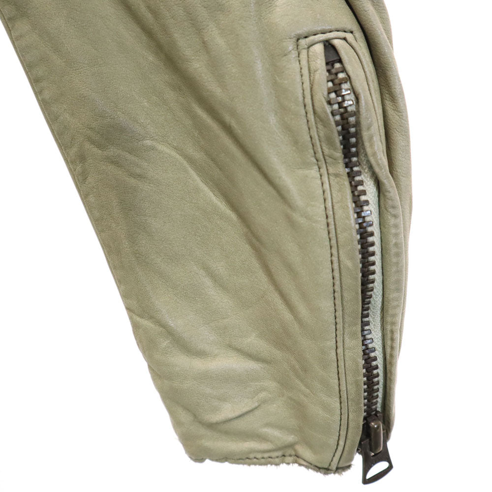 Sisii シシ 日本製 牛革 レザージャケット XS ベージュ レディース