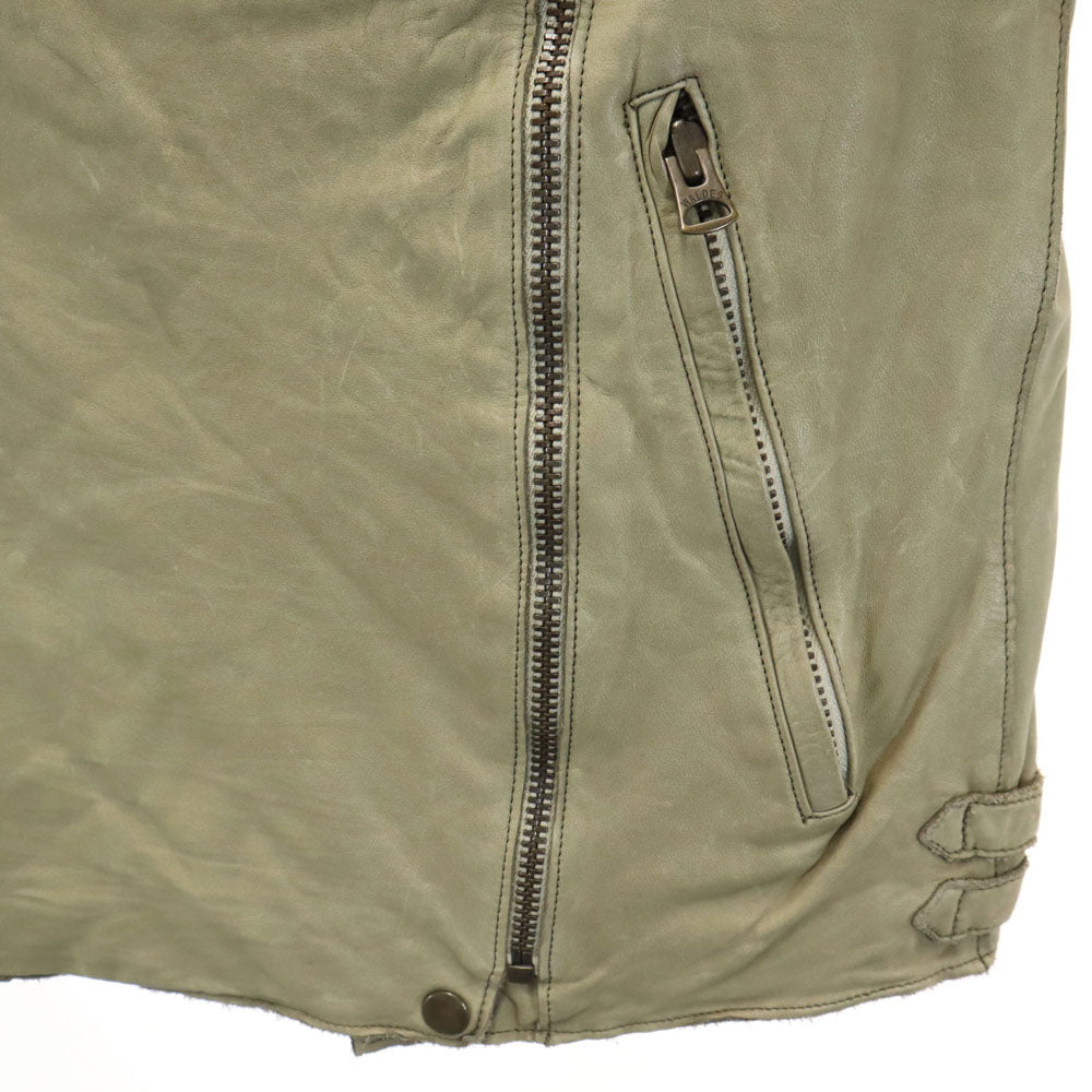 Sisii シシ 日本製 牛革 レザージャケット XS ベージュ レディース