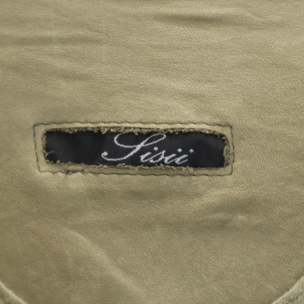 Sisii シシ 日本製 牛革 レザージャケット XS ベージュ レディース