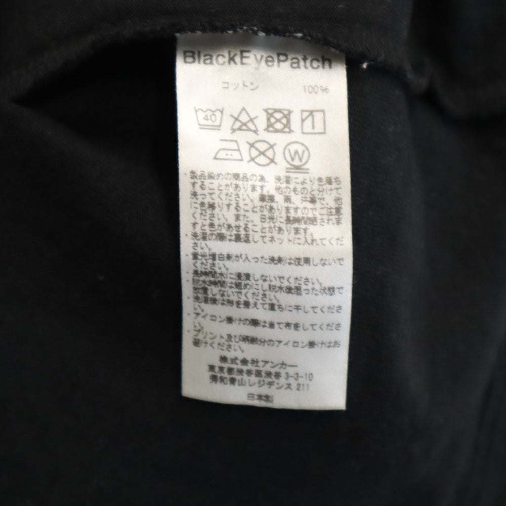 ブラックアイパッチ 日本製 半袖 Tシャツ L ブラック THE BLACK EYE PATCH メンズ