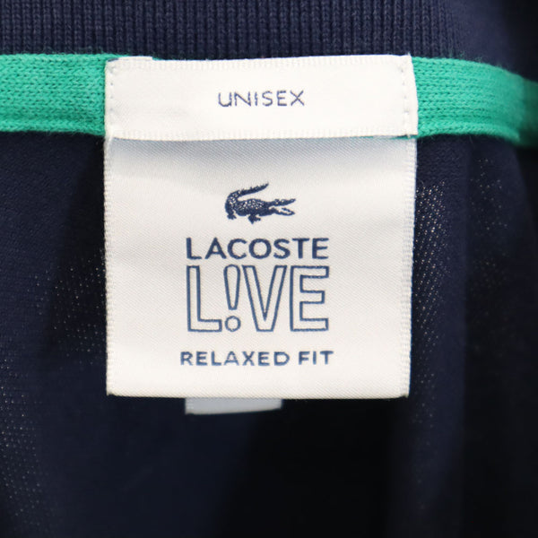 ラコステライブ 半袖 ポロシャツ M ネイビー LACOSTE L!VE ユニセックス 鹿の子 メンズ