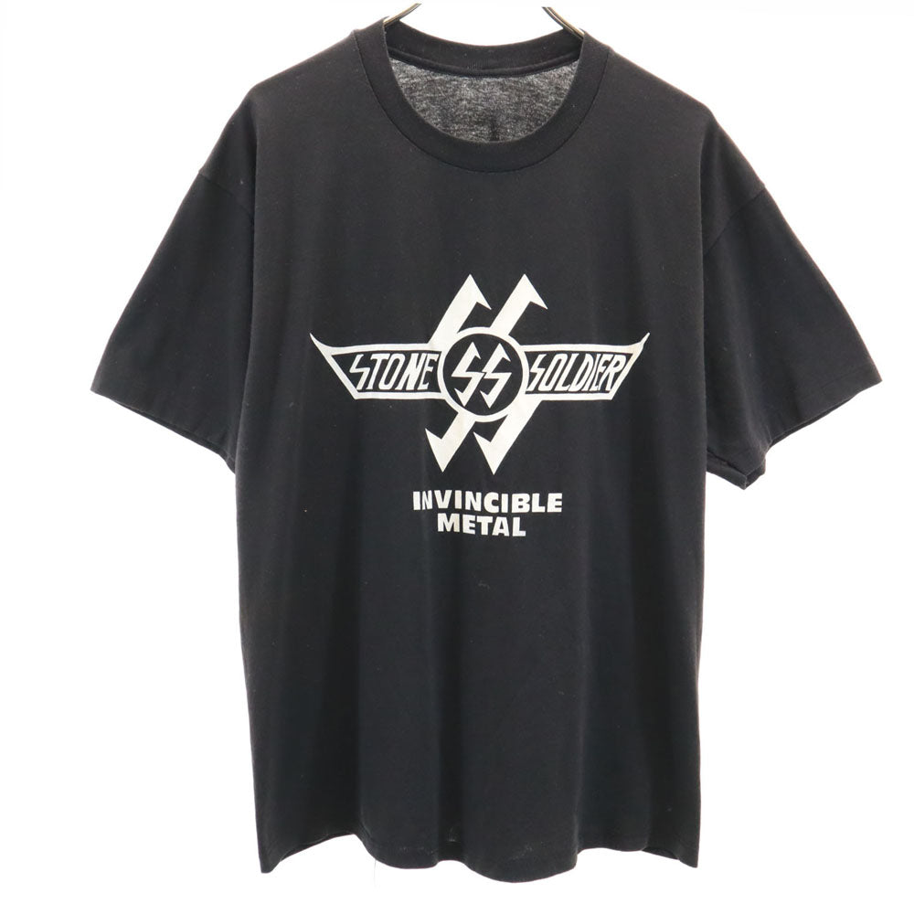 メタル バンド STONE SOLDIER 半袖 Tシャツ チャコールブラック メタル バンT メンズ