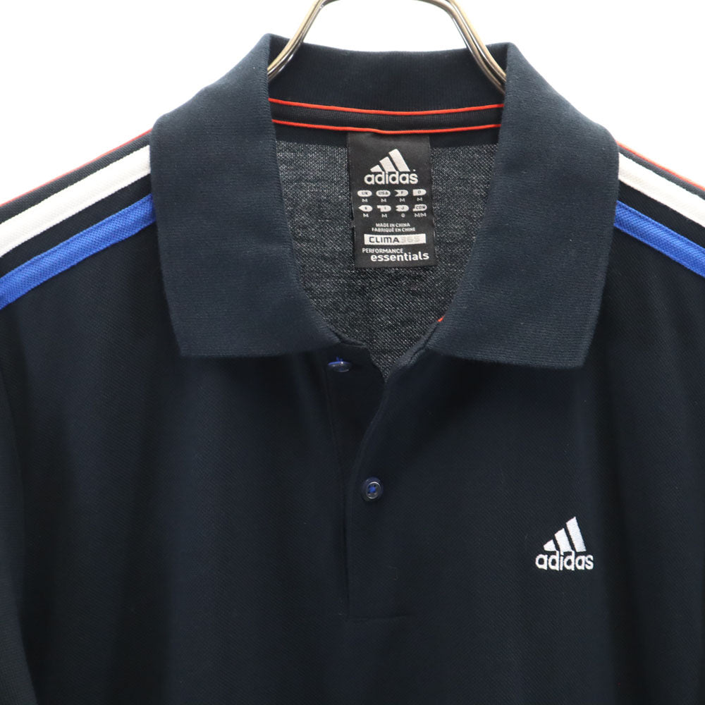 アディダス 半袖 ポロシャツ O ブラック adidas 鹿の子 メンズ