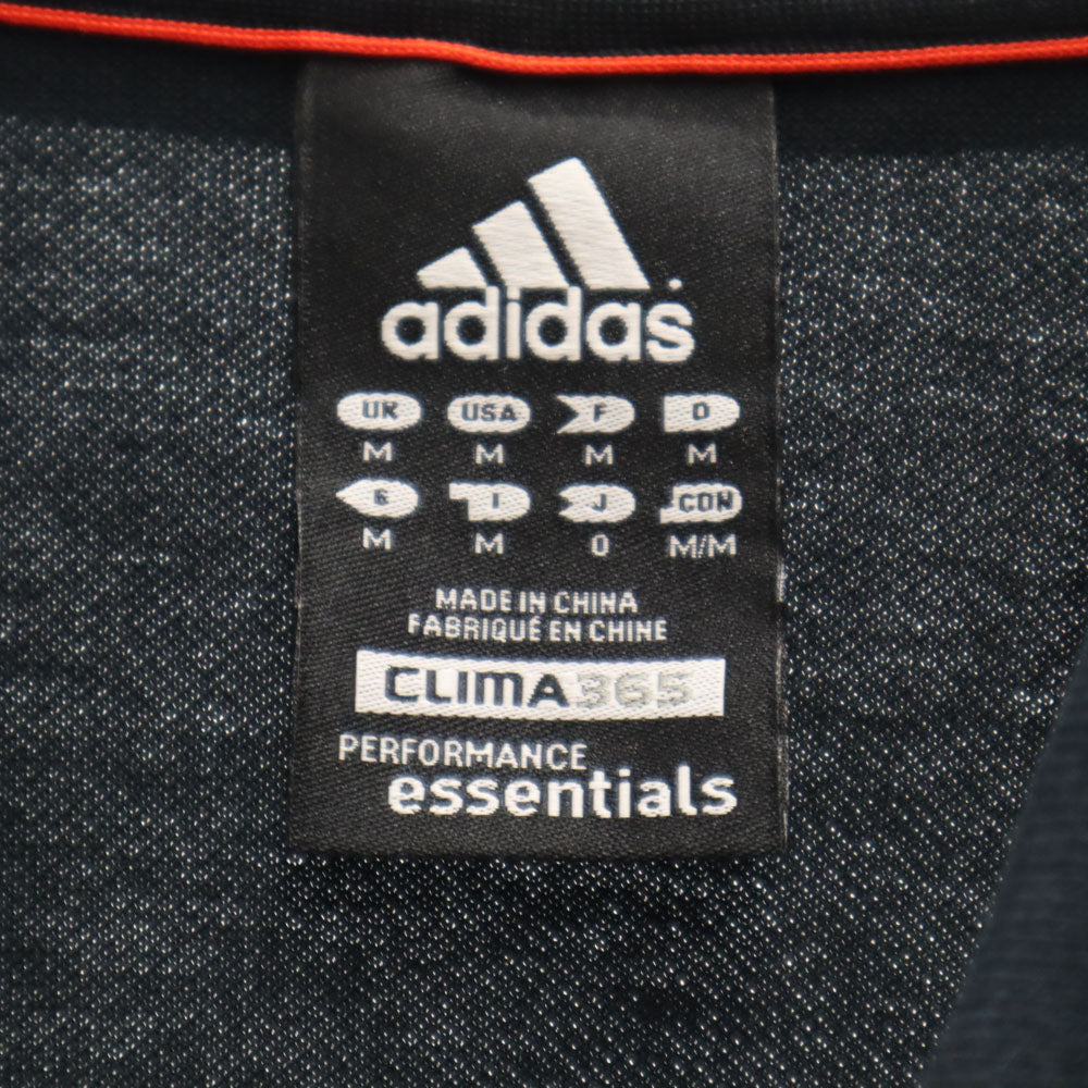 アディダス 半袖 ポロシャツ O ブラック adidas 鹿の子 メンズ