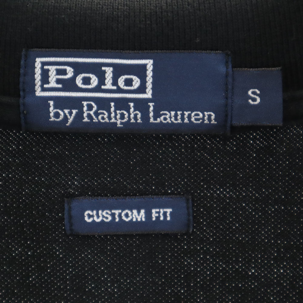 ポロバイラルフローレン 半袖 ポロシャツ S ブラック Polo by Ralph Lauren 鹿の子 CUSTOM FIT メンズ