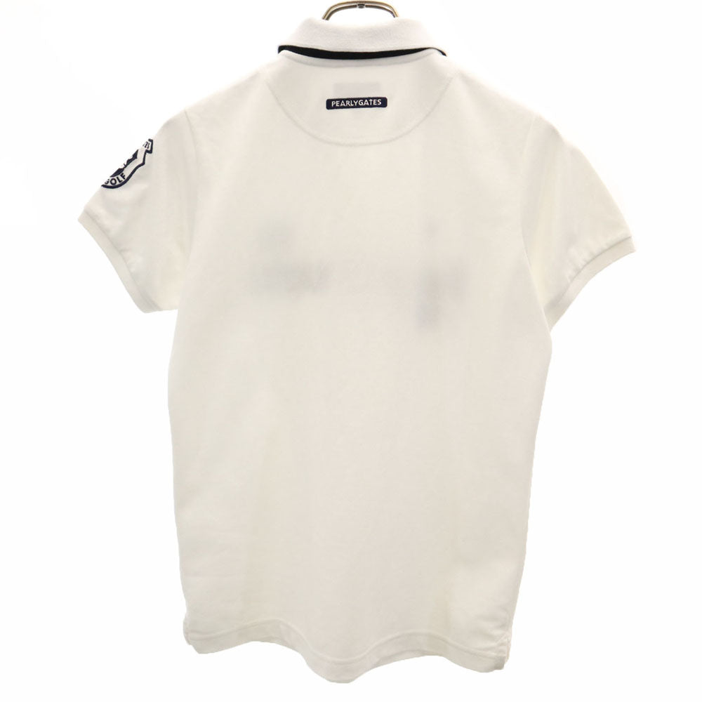 パーリーゲイツ 日本製 ゴルフ 半袖 ポロシャツ 1 ホワイト PEARLY GATES 鹿の子 レディース