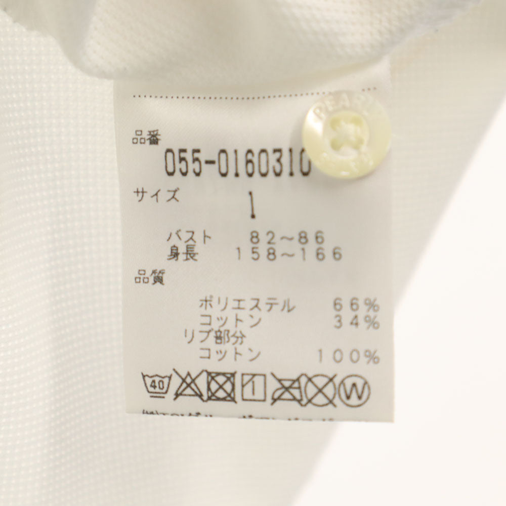 パーリーゲイツ 日本製 ゴルフ 半袖 ポロシャツ 1 ホワイト PEARLY GATES 鹿の子 レディース