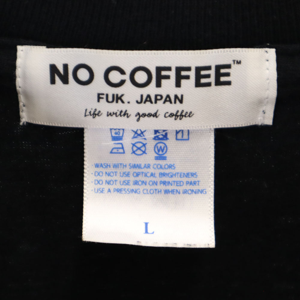ノーコーヒー 半袖 Tシャツ L ブラック NO COFFEE メンズ