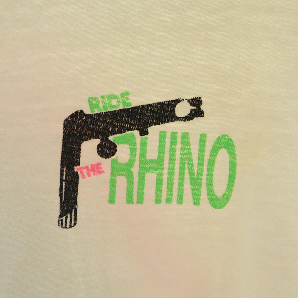 Hanes ヘインズ 80s 90s オールド バックプリント 半袖 シングルステッチ Tシャツ XL アイボリー系 BEETY-T アニマル サイ メンズ