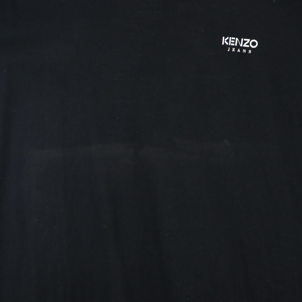 KENZO JEANS ケンゾージーンズ 90s 日本製 北斎タグ オールド バックプリント 半袖 Tシャツ FREE ブラック レディース