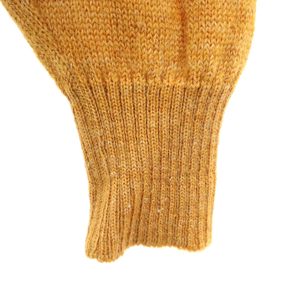 クリスチャンディオール ムッシュ 90s 日本製 ウールブレンド オールド ボーダー柄 長袖 セーター M 山吹色 Christian Dior MONSIEUR ニット メンズ