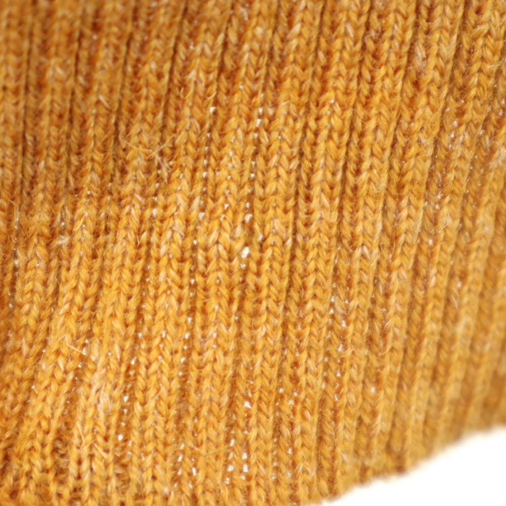 クリスチャンディオール ムッシュ 90s 日本製 ウールブレンド オールド ボーダー柄 長袖 セーター M 山吹色 Christian Dior MONSIEUR ニット メンズ