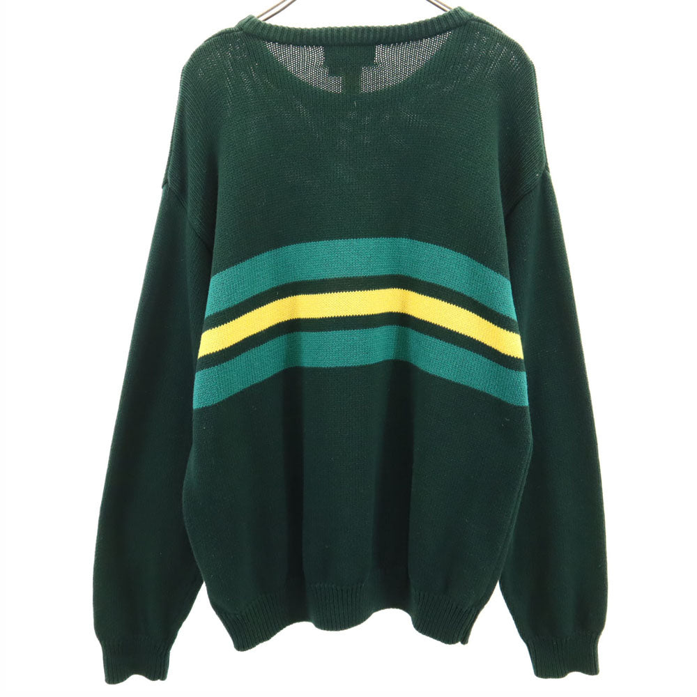 Eddie Bauer エディーバウアー 00s アウトドア オールド 白タグ 長袖 セーター L 深緑 ニット メンズ