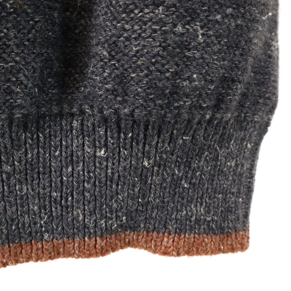 Christian Dior MONSIEUR クリスチャンディオール ムッシュ 90s 日本製 ウールブレンド オールド 長袖 セーター L チャコールグレー ニット メンズ