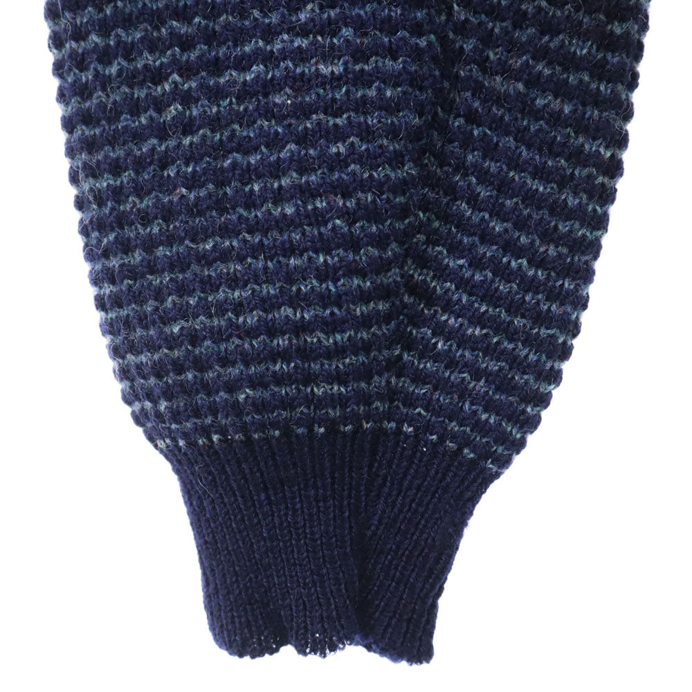 Eddie Bauer エディーバウアー 80s ウール 黒タグ オールド 長袖 セーター L ネイビー ニット 厚手 メンズ