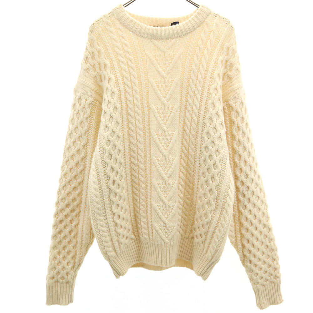 ALLEN JOLLY 80s 90s ウール オールド 長袖 セーター XL 白 ニット メンズ