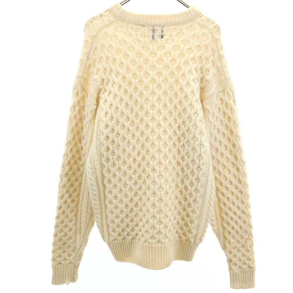 ALLEN JOLLY 80s 90s ウール オールド 長袖 セーター XL 白 ニット メンズ