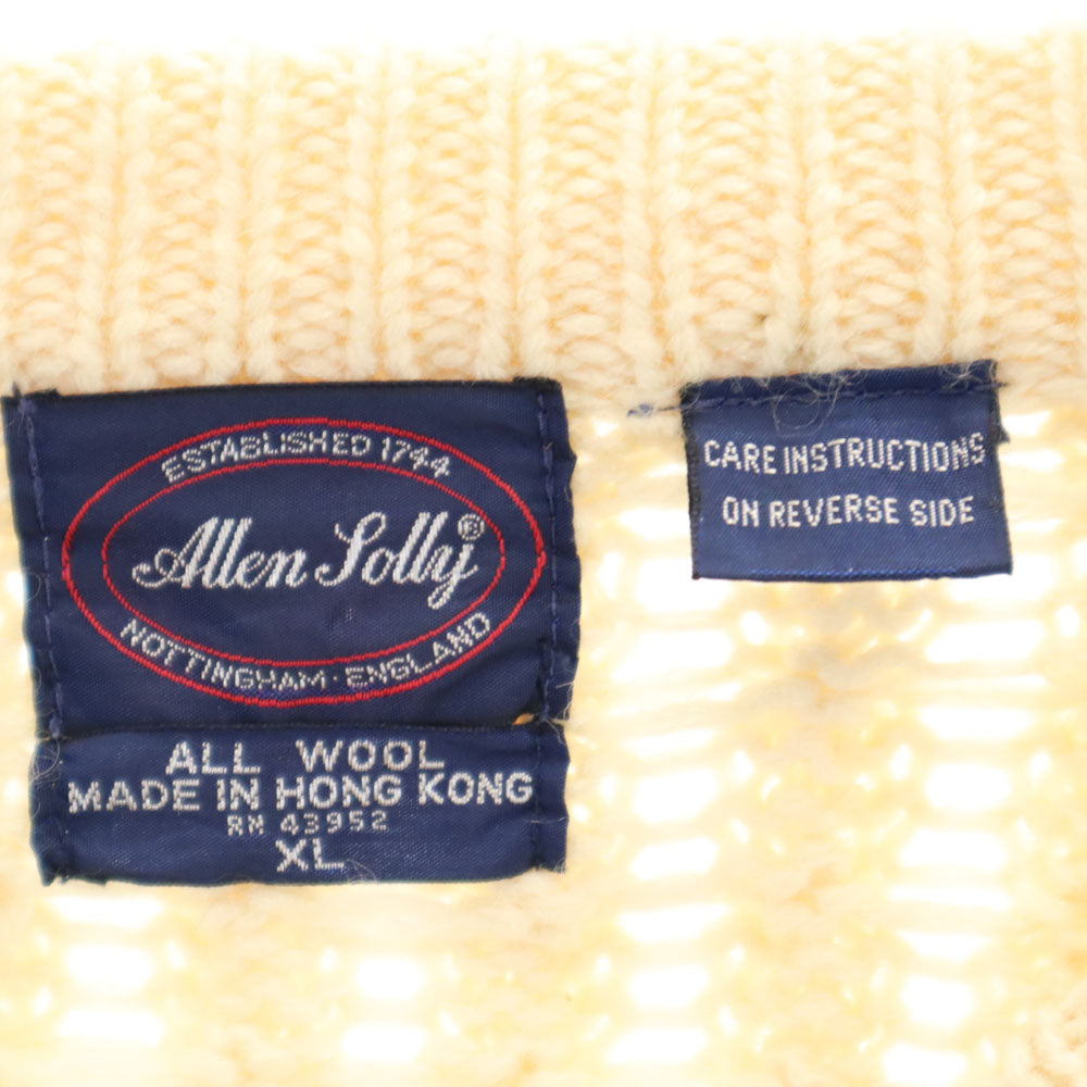 ALLEN JOLLY 80s 90s ウール オールド 長袖 セーター XL 白 ニット メンズ