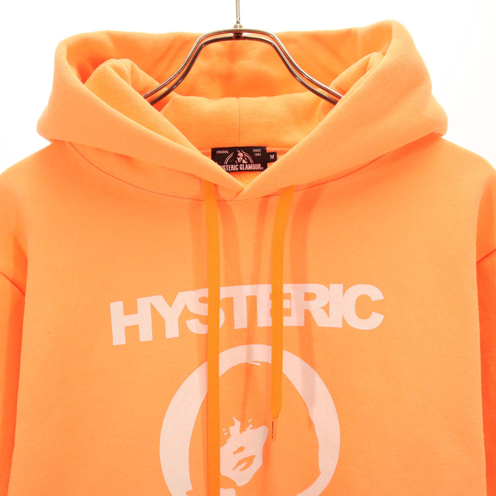 ヒステリックグラマー 長袖 スウェットパーカー M ネオンオレンジ HYSTERIC GLAMOUR 裏起毛 メンズ