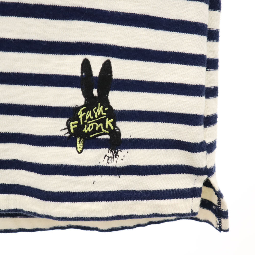 S'YTE サイト ボーダー柄 長袖 Tシャツ L ホワイト ヨウジヤマモト カットソー ロンT メンズ