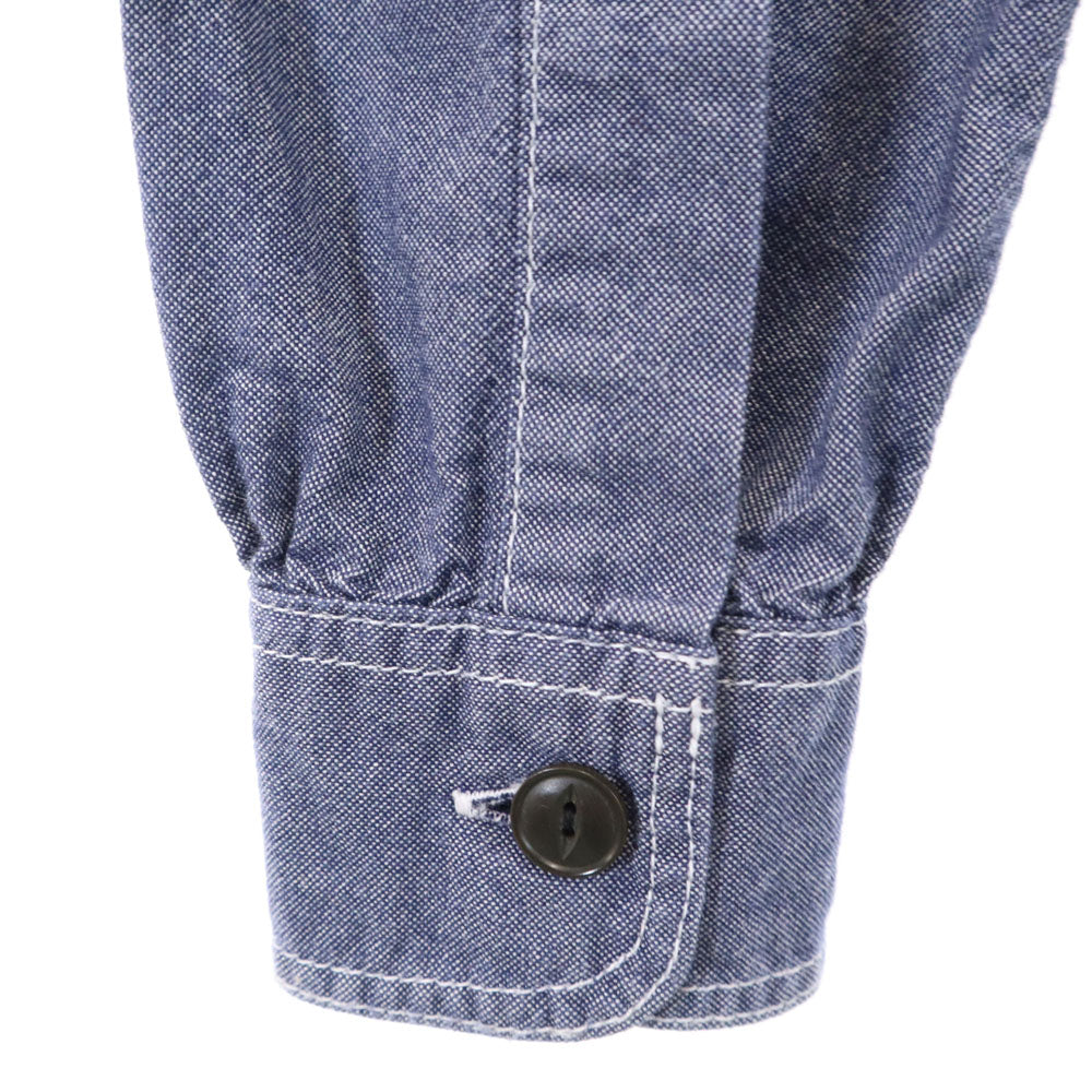 COMME des GARCONS HOMME コムデギャルソンオム 2013年 日本製 ボーダー柄 長袖 シャンブレーシャツ XS ネイビー 他 メンズ