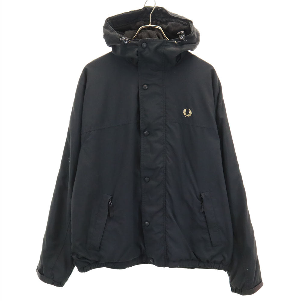 フレッドペリー ナイロンジャケット M ブラック FRED PERRY SPORTS WEAR 裏フリース メンズ