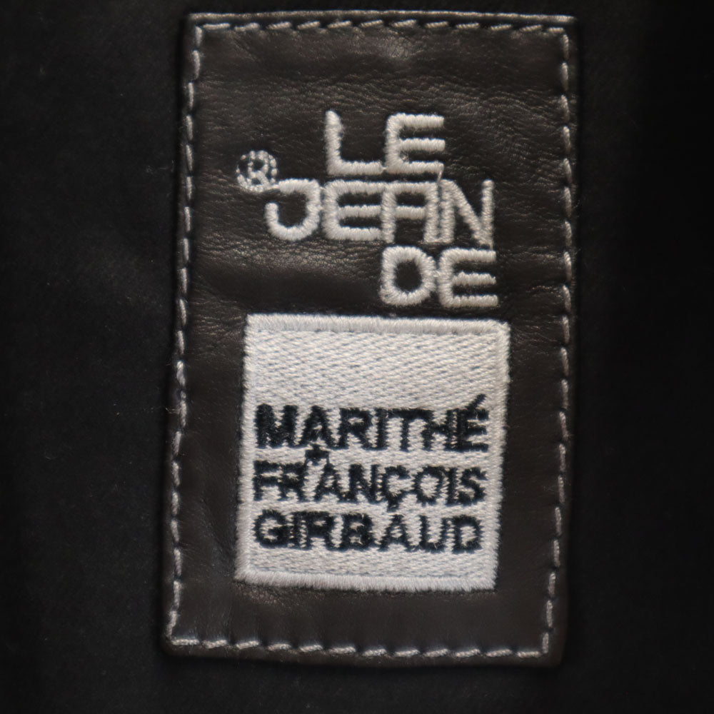 ルジャンドゥ マリテフランソワジルボー ラム レザージャケット M ブラック LE JEAN DE MARITHE FRANCOIS GIRBAUD メンズ