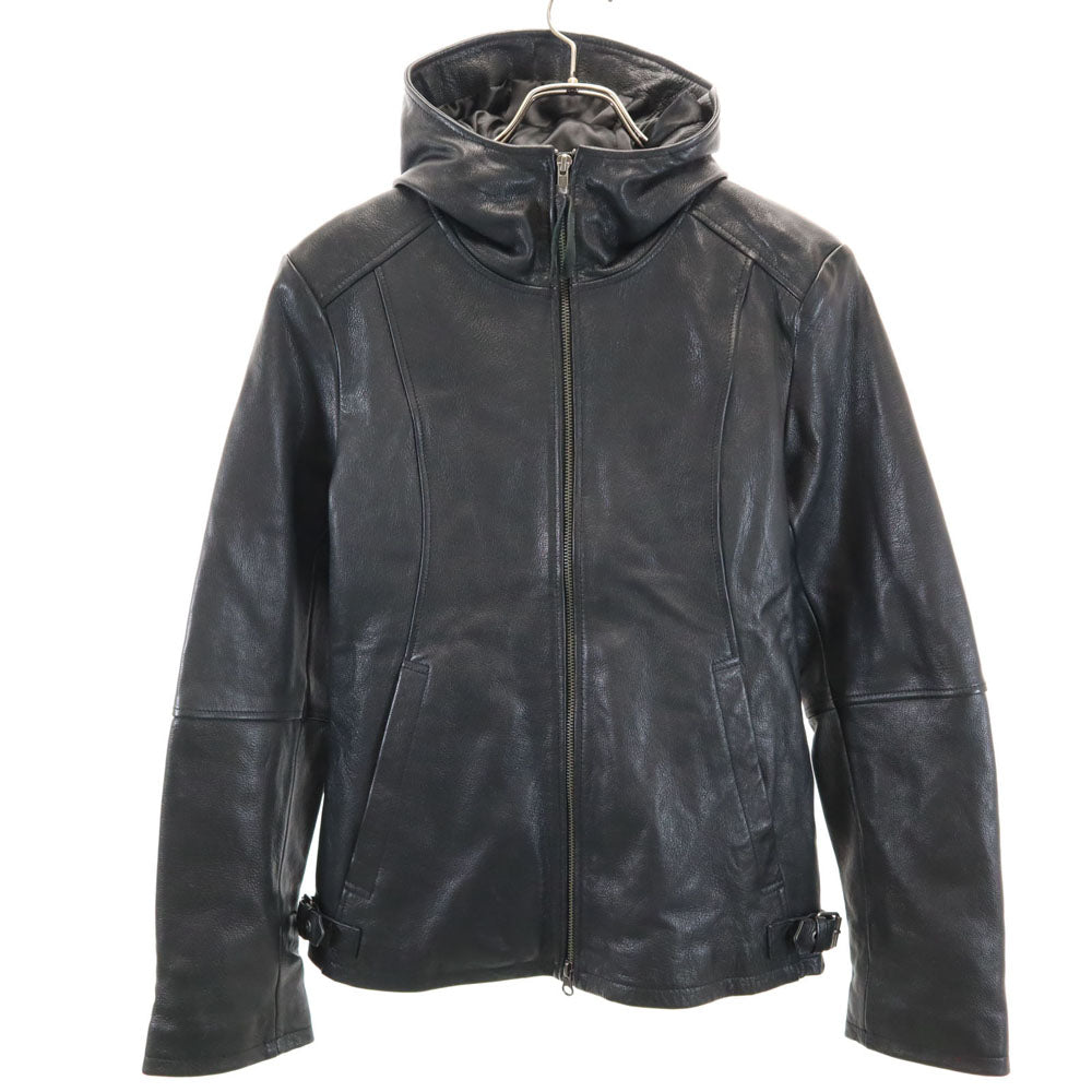 ハルフ ゴート レザージャケット L ブラック Haruf パーカー メンズ
