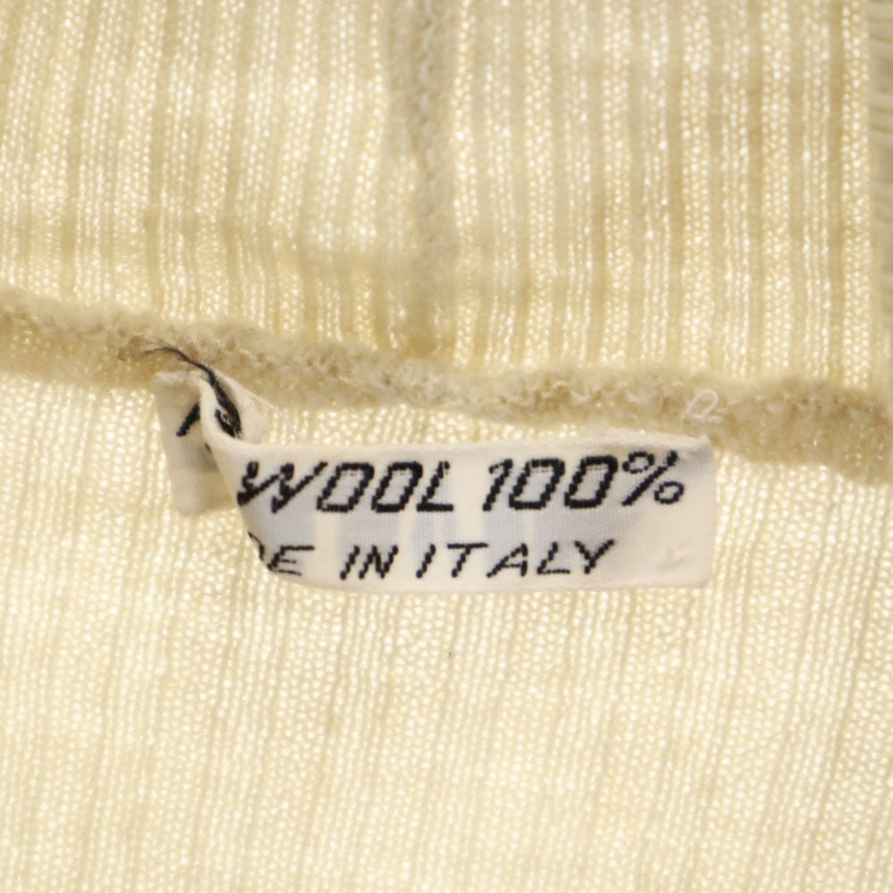 VINTAGE ヴィンテージ 80s 90s イタリア製 長袖 タートルネック セーター 4 ベージュ リブニット レディース