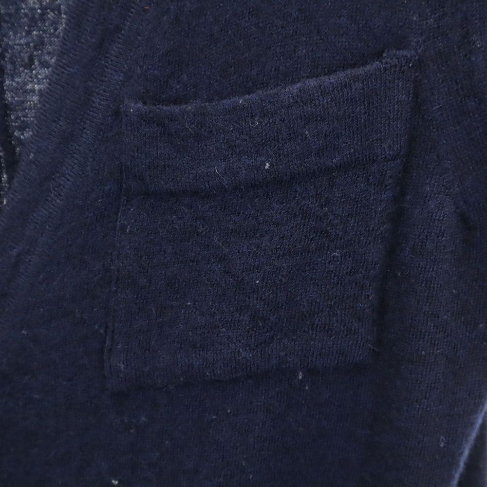 Sacai サカイ 日本製 長袖 Vネック ニットカーディガン 2 ネイビー レディース