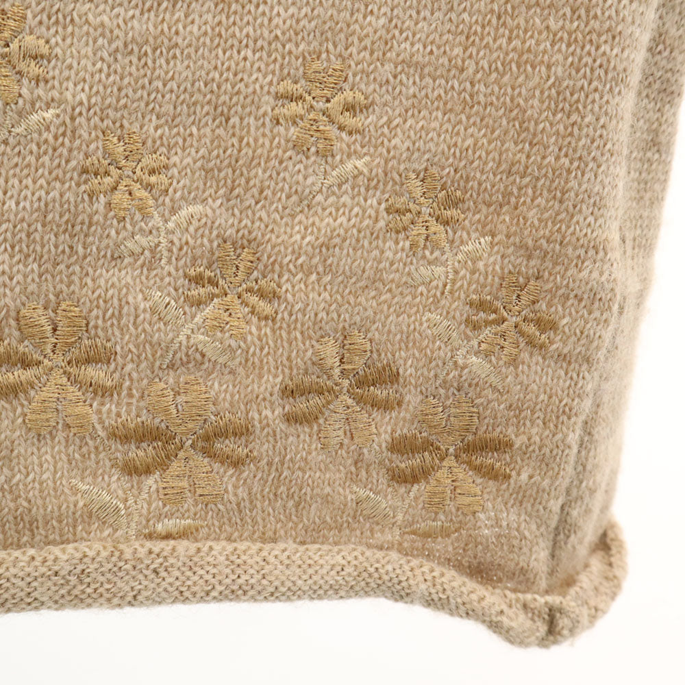 tricot COMME des GARCONS トリココムデギャルソン 1997年 90s 日本製 オールド 花柄刺繍 長袖 セーター ベージュ ニット レディース