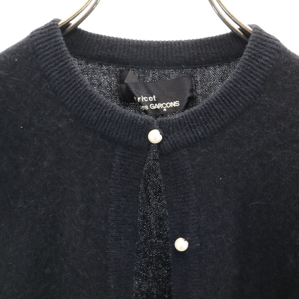 トリココムデギャルソン 1989年 80s 日本製 アンゴラブレンド  オールド 長袖 ショート丈 ニット ボレロ ブラック tricot COMME des GARCONS カーディガン レディース