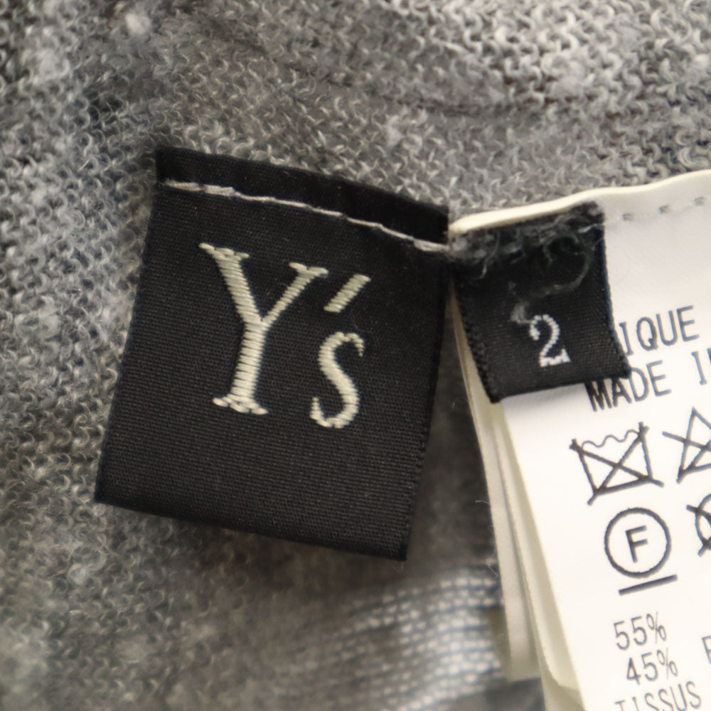 ワイズ 日本製 リネンブレンド 長袖 ニット 2 グレー Y's ヨウジヤマモト セーター 薄手 レディース