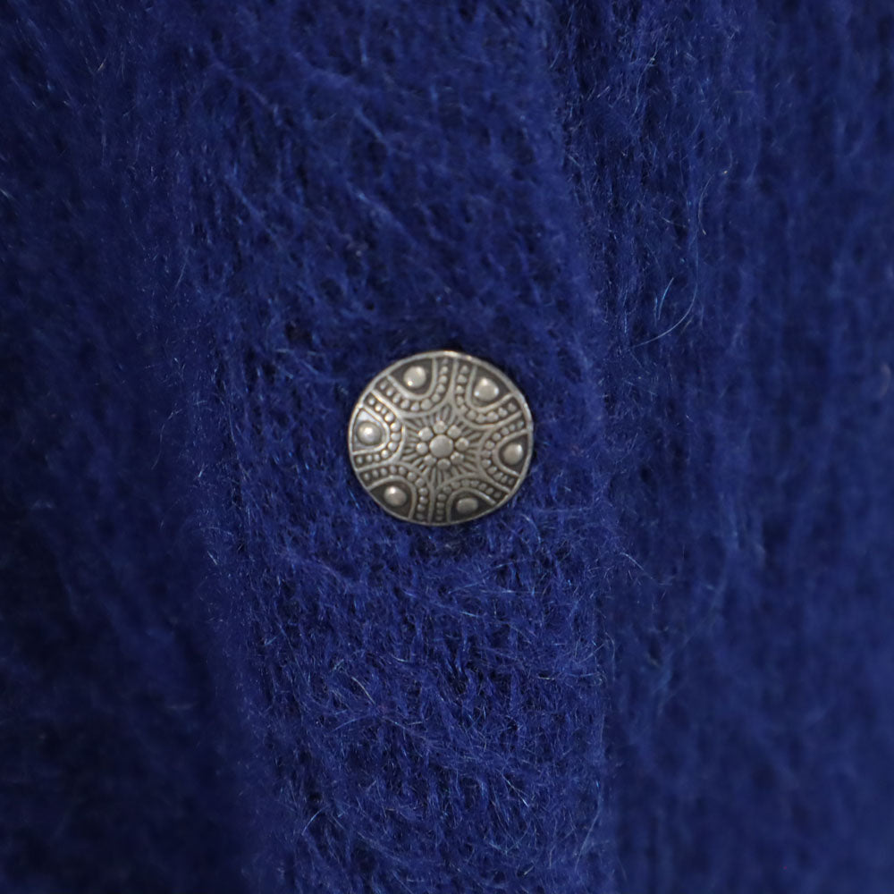 Auon Knit 70s 80s ヴィンテージ 長袖 ニットカーディガン 青紺 レディース